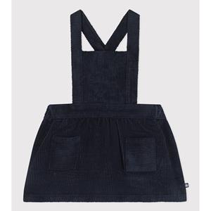 PETIT BATEAU Jurk zonder mouwen in grof geribd fluweel