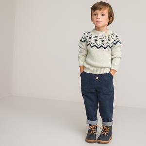 LA REDOUTE COLLECTIONS Rechte broek in geribd fluweel, voering in jersey