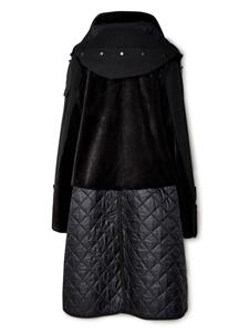 Junya Watanabe quilted hooded parka coat - Zwart
