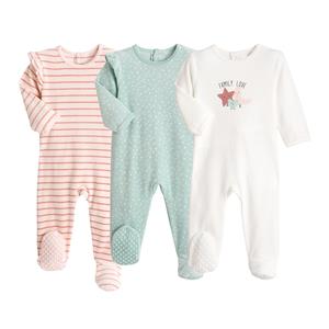 LA REDOUTE COLLECTIONS Set van 3 pyjama's in fluweel