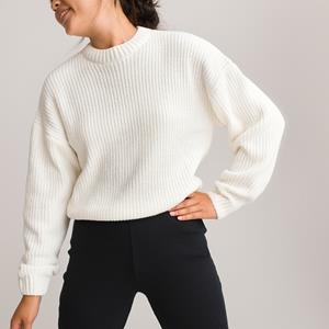 LA REDOUTE COLLECTIONS Trui met opstaande kraag in grof rupstricot