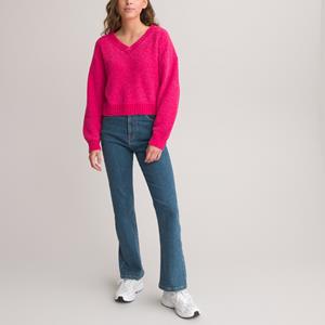 LA REDOUTE COLLECTIONS Trui met V-hals in kabeltricot