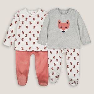 LA REDOUTE COLLECTIONS Set van 2 pyjama's in fluweel