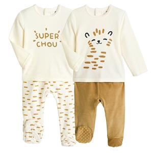 LA REDOUTE COLLECTIONS Set van 2 pyjama's in fluweel