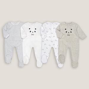 LA REDOUTE COLLECTIONS Set van 4 pyjama's in fluweel