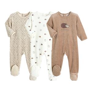 LA REDOUTE COLLECTIONS Set van3 pyjama's in fluweel