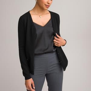 ANNE WEYBURN Vest in fijn tricot van zuiver kasjmier