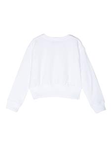 moschinokids Moschino Kids Sweater met logoprint - Wit