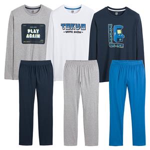 LA REDOUTE COLLECTIONS Set van 3 pyjama's, arcade spirit