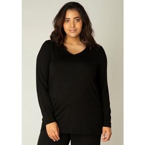 Base Level Curvy Shirt met lange mouwen Alize Zachte licht glanzende kwaliteit