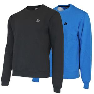 Donnay Donnay Heren - 2-Pack - Fleece Crew Sweater Dean - Zwart & True Blue