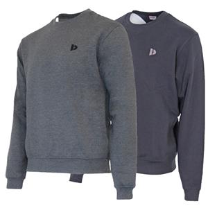 Donnay Donnay Heren - 2-Pack - Fleece Crew Sweater Dean - Donkergrijs & Navy