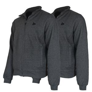 Donnay Donnay Heren - 2-Pack - Vest met kraag Bryan - Donkergrijs gemêleerd