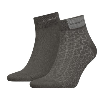 calvinkleinlegwear Calvin Klein 2 stuks Badge Quarter Men Sock