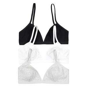 LA REDOUTE COLLECTIONS Set van 3 triangel BH'S in katoen