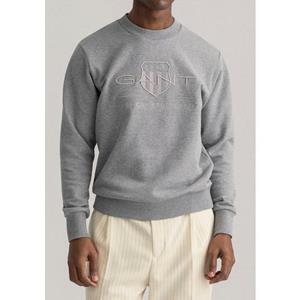 Gant Sweatshirt D1. TONAL ARCHIVE SHIELD C-NECK met logoborduursel op borsthoogte