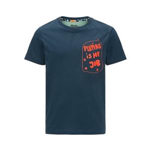Jack Wolfskin Villi T-Shirt Kids Marineblauw/Geel
