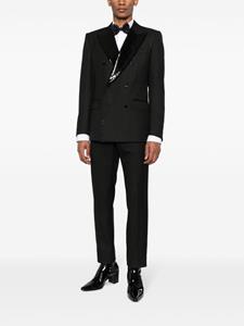 Dolce & Gabbana sequin-lapel double-breasted blazer - Zwart