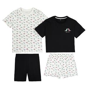LA REDOUTE COLLECTIONS Set van 2 pyjashorts in jersey, dinosaurus motief