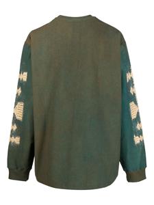 songforthemute Song For The Mute Sweater met logoprint - Groen