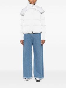 hooded padded jacket - Wit