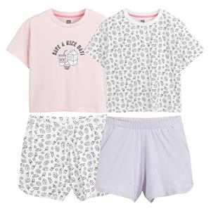 LA REDOUTE COLLECTIONS Set van 2 bedrukte pyjashorts Breakfast Kawaï