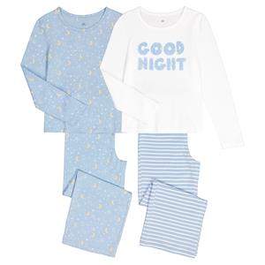 LA REDOUTE COLLECTIONS Set van 2 pyjama's in katoen, sterren en manen