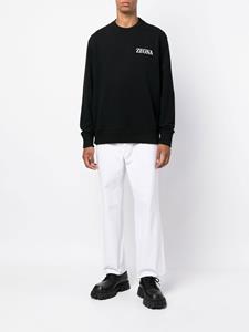 Zegna Sweater met logoprint - Zwart