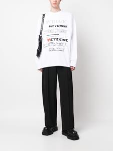 We11done Sweater met logoprint - Wit