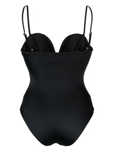 noireswimwear Noire Swimwear Badpak met ronde hals - Zwart