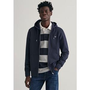 Gant Hoodie REG SHIELD FULL ZIP HOODIE met logoborduursel op borsthoogte