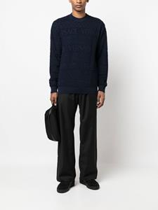 Versace Trui met logo jacquard - Blauw