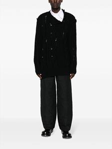 Simone Rocha bead-embellished merino jumper - Zwart