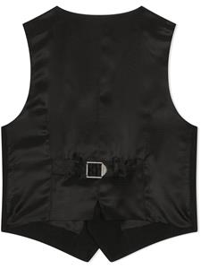 dolce&gabbanakids Dolce & Gabbana Kids Wollen spencer met DG-logo jacquard - Zwart