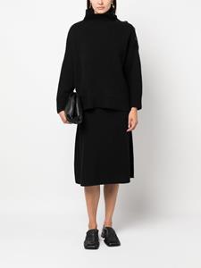 yvessalomon Yves Salomon Flared rok - Zwart