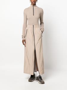 brunellocucinelli Brunello Cucinelli Maxi-rok met rits - Beige