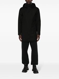 concealed-fastening hooded jacket - Zwart