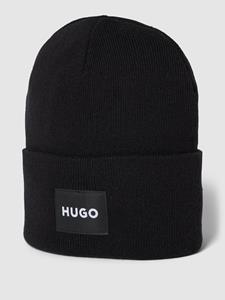 HUGO Beanie "Xevon", mit HUGO Logo-Badge