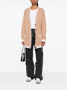 MSGM contrasting-trim knit cardigan - Beige