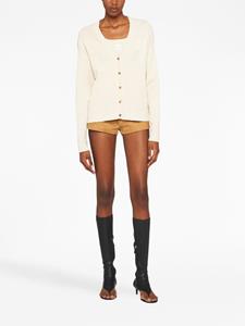 miumiu Miu Miu Vest met geborduurd logo - Beige