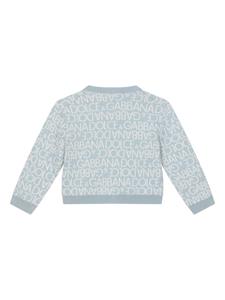 dolce&gabbanakids Dolce & Gabbana Kids Vest met ronde hals - Blauw