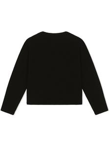 dolce&gabbanakids Dolce & Gabbana Kids Kasjmier vest met DG-logo - Zwart