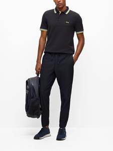 BOSS Poloshirt met geborduurd logo - Zwart