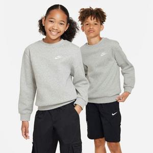 Nike Sportswear Club Fleece Crew Sweater Kids Lichtgrijs Wit