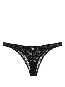 Fleur Du Mal Le Stretch Lace Cheeky thong - Zwart