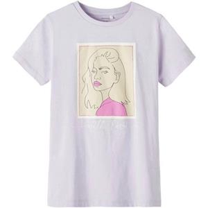 name it NKFBRIGITA SS TOP PB - Kurzarmblusen - weiblich lila Modell 1 Mädchen 