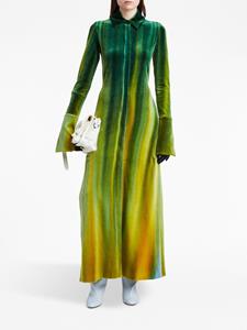 Proenza Schouler Ice Dyed velvet shirtdress - Groen