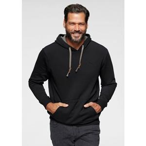 Man's World Hoodie lange mouwen, losse pasvorm, effen, met capuchon