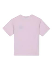 dolce&gabbanakids Dolce & Gabbana Kids Katoenen T-shirt met logo - Roze