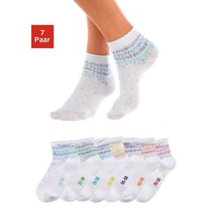 H.I.S Korte sokken met stippenmotief (set, 7 paar)